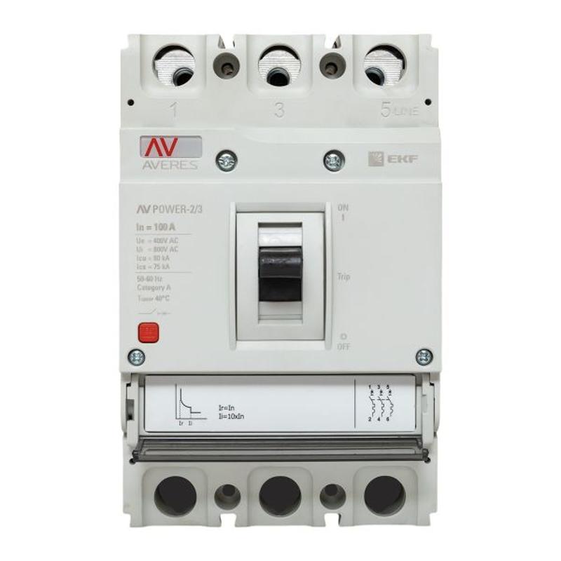 Выключатель автоматический AV POWER-2/3 100А 80kA TR AVERES | mccb-23-100H-TR-av | EKF — миниатюра 19