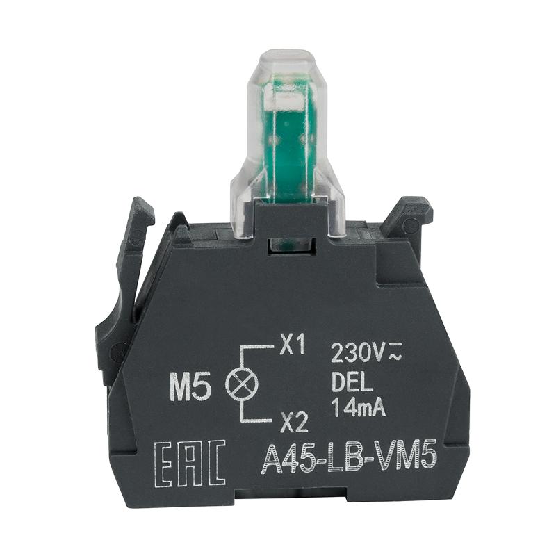 Световой блок OptiSignal D22 A45-LB-VM5 желтый 230-240VAC ZBVM5 I 332210 I КЭАЗ — КЭАЗ (Курский электроаппаратный завод)