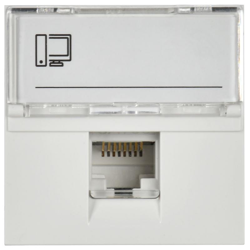 Розетка информационная RJ-45 UTP кат.5e, 2 модуля.  РКИ-20-00-П | CKK-40D-RI2-K01 | IEK — миниатюра 3