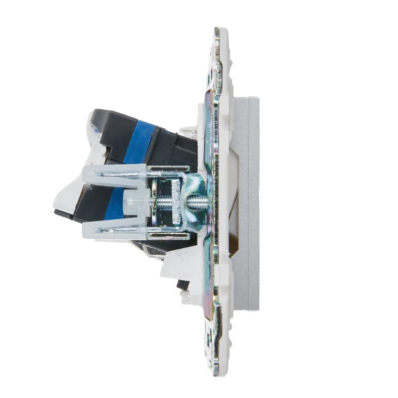 SKANDY Розетка двойная TV+RJ45 кат.6E SK-A15S серебряный | SK-AK20-2-K23 | IEK — миниатюра 4