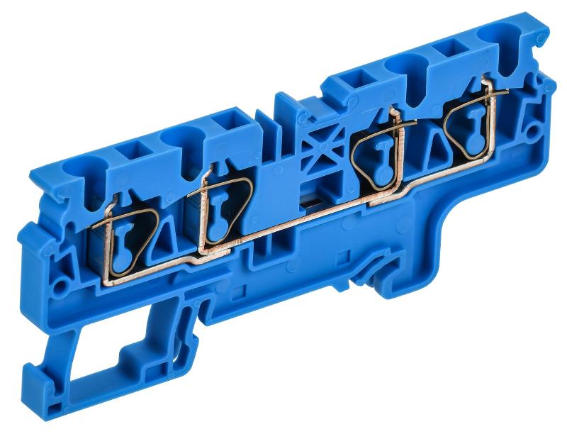 ARMAFIX Клемма пруж. CX4-4 BU 4мм2 4-конт. синяя | AF-CT40-00-4-K07-004 | IEK — миниатюра 1