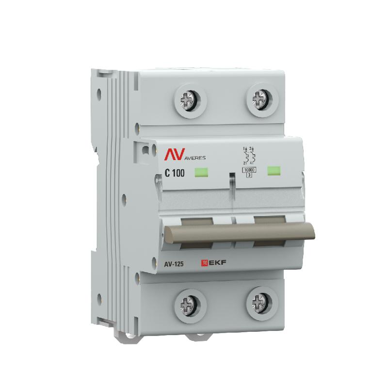 Выключатель автоматический AV-125 2P 100A (D) 10kA  AVERES |mcb125-2-100D-av| EKF — миниатюра 5