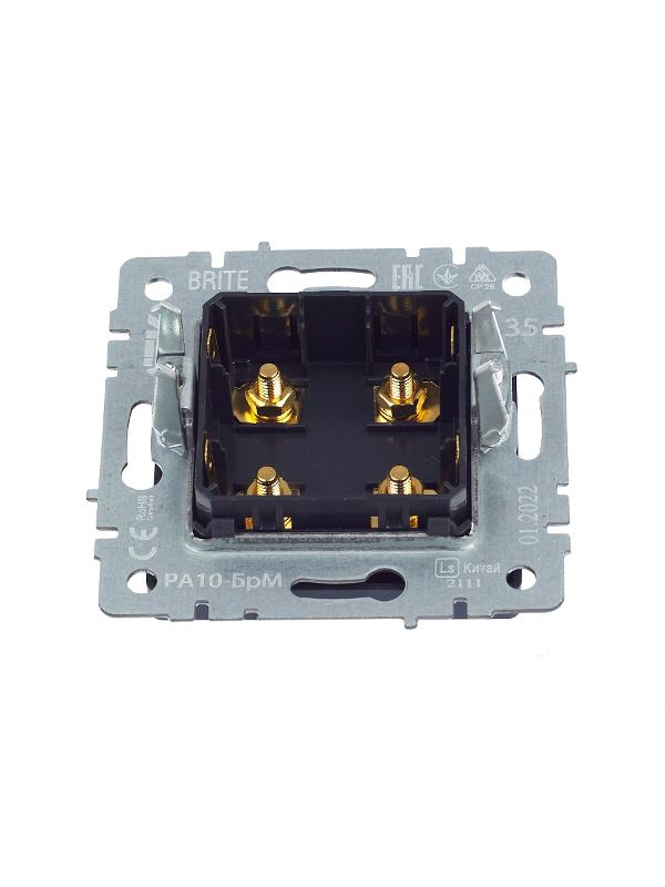BRITE АудиоРозетка 4-местная РА10-БрМ маренго | BR-S40-K35 | IEK — миниатюра 5