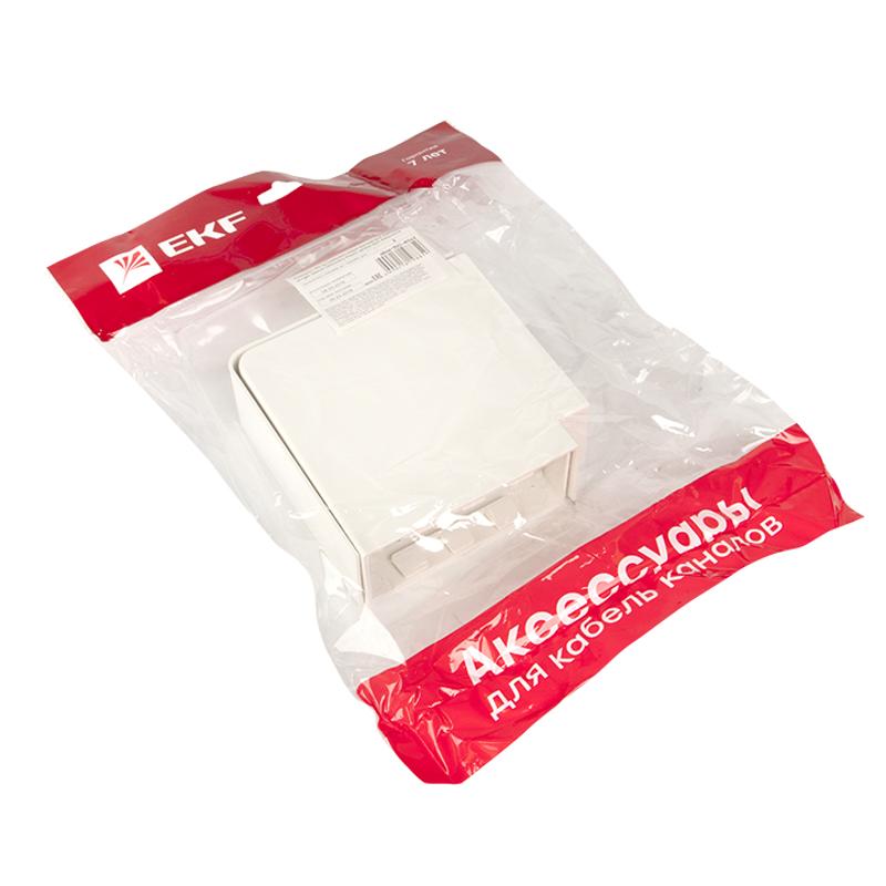 Поворот 90 гр. (100х40) (2 шт) Plast EKF PROxima Белый|abw-100-40x2|EKF — миниатюра 2