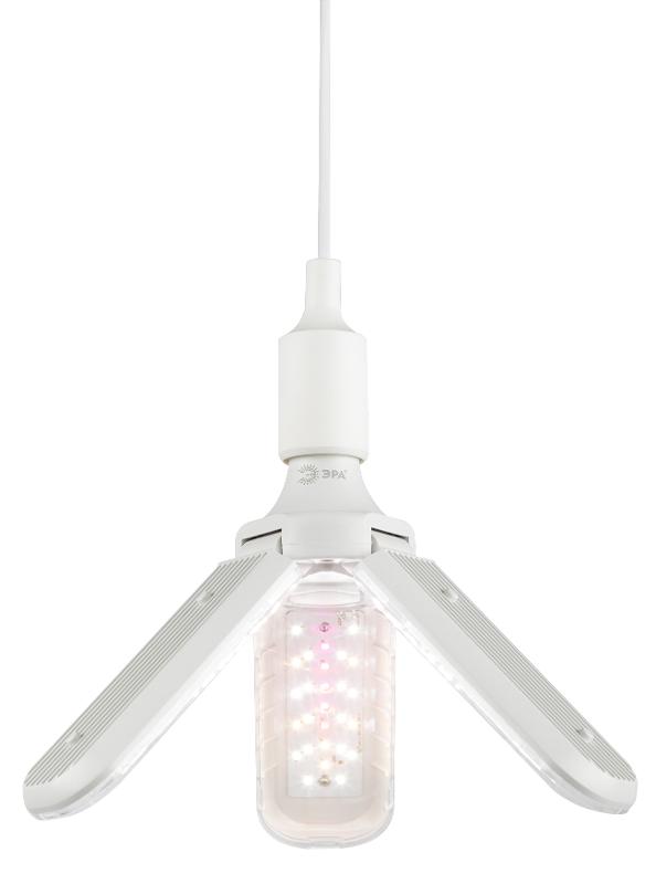Фитолампа для растений светодиодная  GREEN LINE ФИТО-30W-PFR-E27-GR 3-х лепестковая полного спектра 30 Вт Е27 | Б0064518 | ЭРА — миниатюра 5