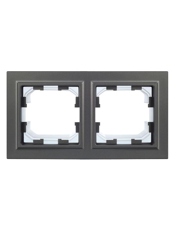 BRITE Рамка 2-ая IP44 РУ-2-БрС-44 сталь | BR-M22-44-K46 | IEK — миниатюра 2