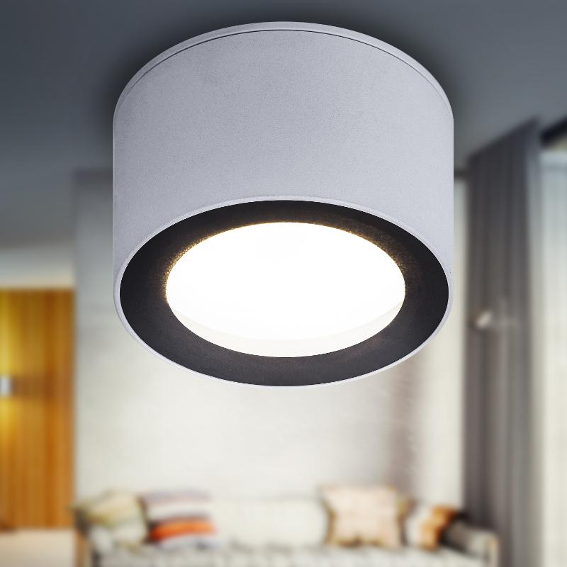 Светильник настенно-потолочный спот OL28 WH/BK GX53, черно-белый, IP44 | Б0055581 | ЭРА — миниатюра 1