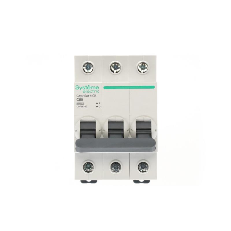 Выключатель автоматический трёхполюсный 50A C 6kA City9 | C9F36350 |Systeme Electric — миниатюра 3