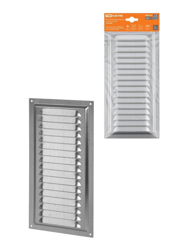 Решетка металл. 150х300, с оцинкованным покрытием, | SQ1807-0713 | TDM — TDM ELECTRIC