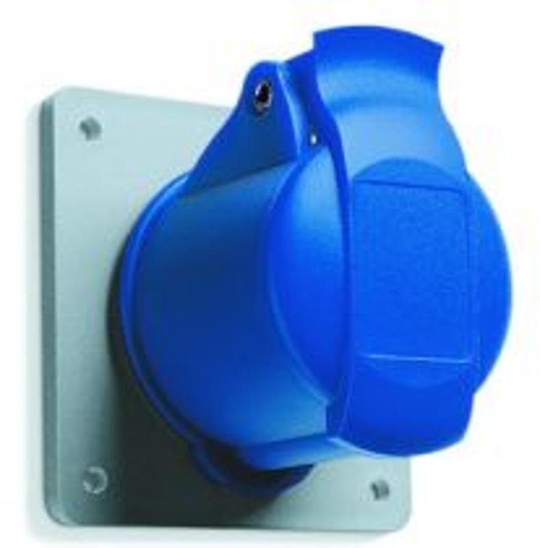 Розетка панельная с прямым унифицированным фланцем 232RU6, 32A, 2P+E, IP44, 6ч | 2CMA193242R1000 | ABB — ABB