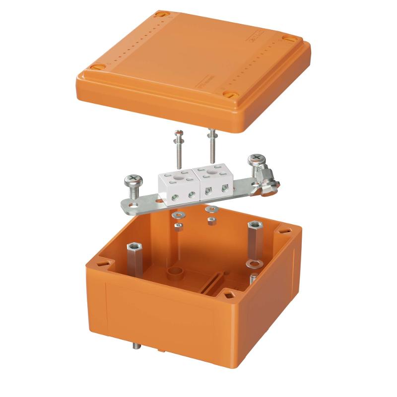 Коробка распределительная пластиковая FS огн., IP56,100х100х50мм, 4р, 450V,6A, 4мм.кв с гладкими стенками и клеммниками | FSB10404 | DKC — DKC (ДКС)