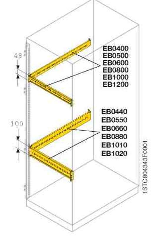 Профиль L=500 H=100 для монтажа аксессуаров(2шт) | EB0550 | ABB — ABB