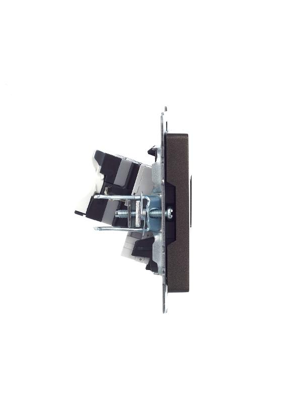 BRITE Розетка двойная RJ11+RJ45 кат.5E РК/Т12-БрТБ темная бронза | BR-KT20-O-1-K45 | IEK — миниатюра 14