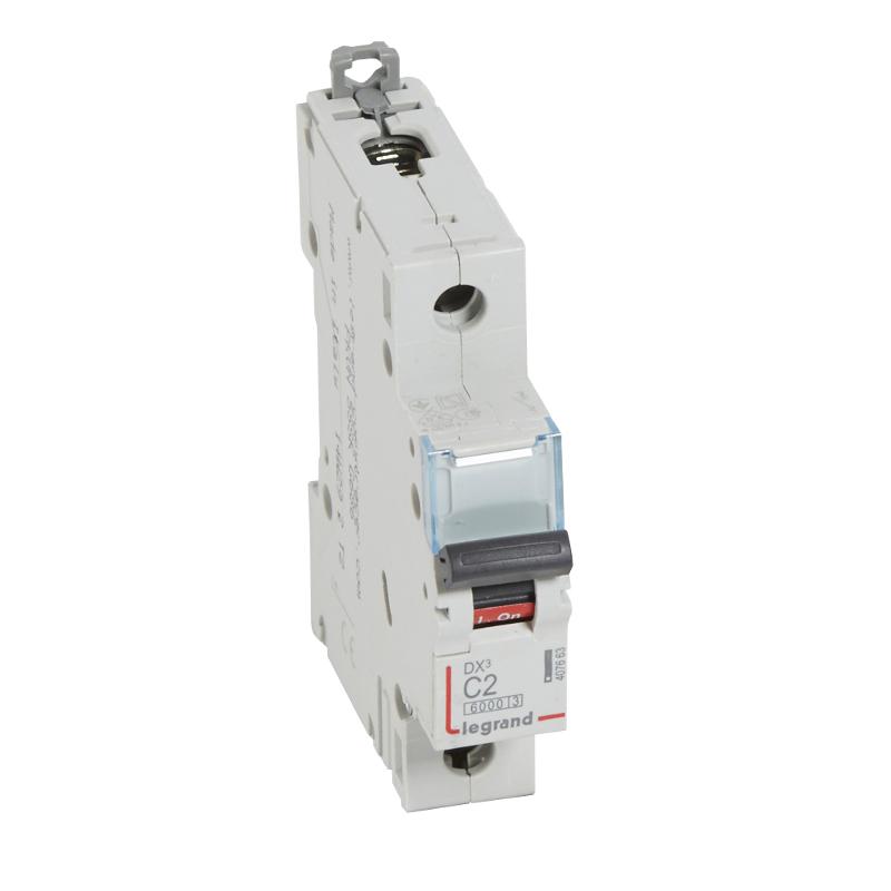 Выключатель автоматический  однополюсный DX3 6000 2А C 10кА | 407663 | Legrand — Legrand