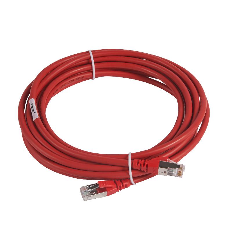 Коммутационный шнур RJ 45 - категория 6а - S/FTP - LSZH - экранированный - 5 м - красный | 051873 | Legrand — Legrand