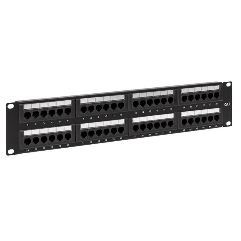 Патч-панель TERACOM CS 19'' Cat.6A 1U полный экран STP 24 порта RJ-45 Dual IDC с органайзером|TRCS-PPNL-6ASTP-1U24| EKF — EKF