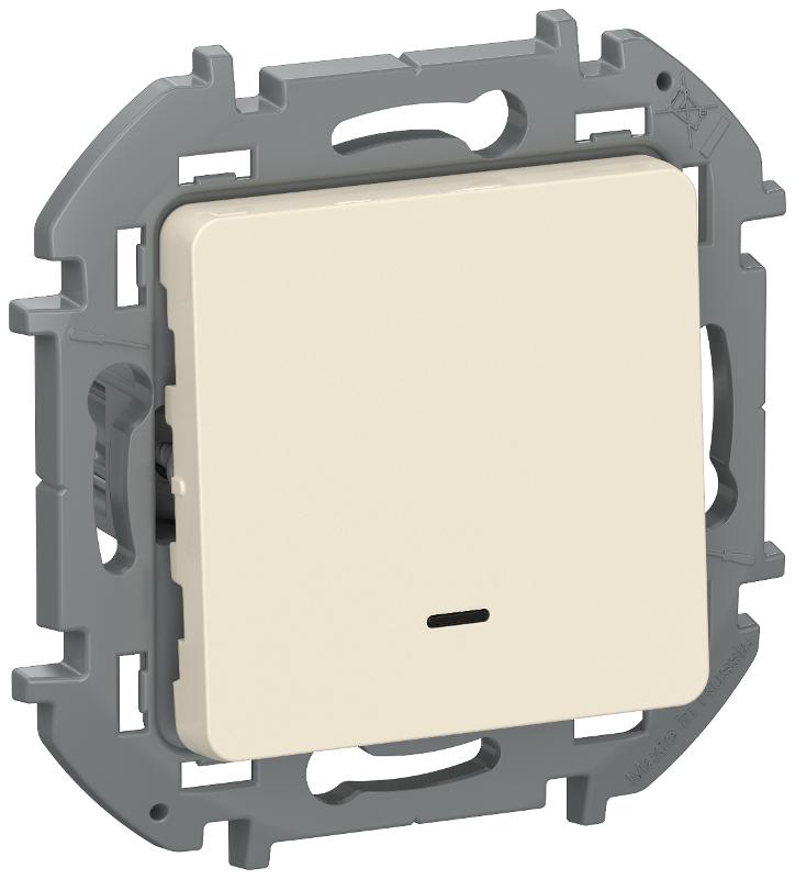 Inspiria Слоновая кость Переключатель 1-клавишный с подсветкой 6L 10АХ быстрозажимные клеммы  | 6736611 | IEK — IEK (ИЭК)