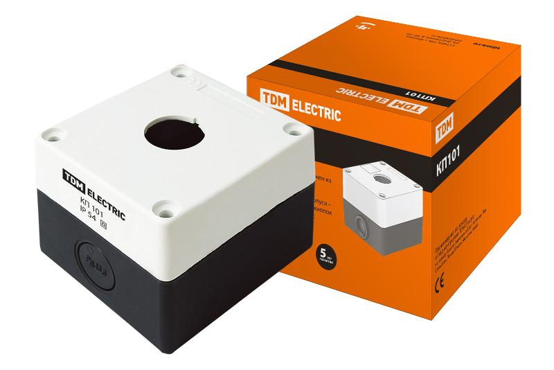 Корпус КП101 для кнопок 1место белый  | SQ0705-0001 | TDM — TDM ELECTRIC