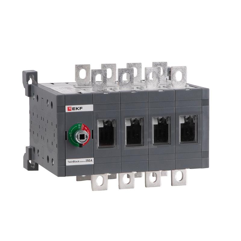 Рубильник 250A 4P реверсивный без рукоятки управления TwinBlock | tb-s-250-4p-rev | EKF — EKF
