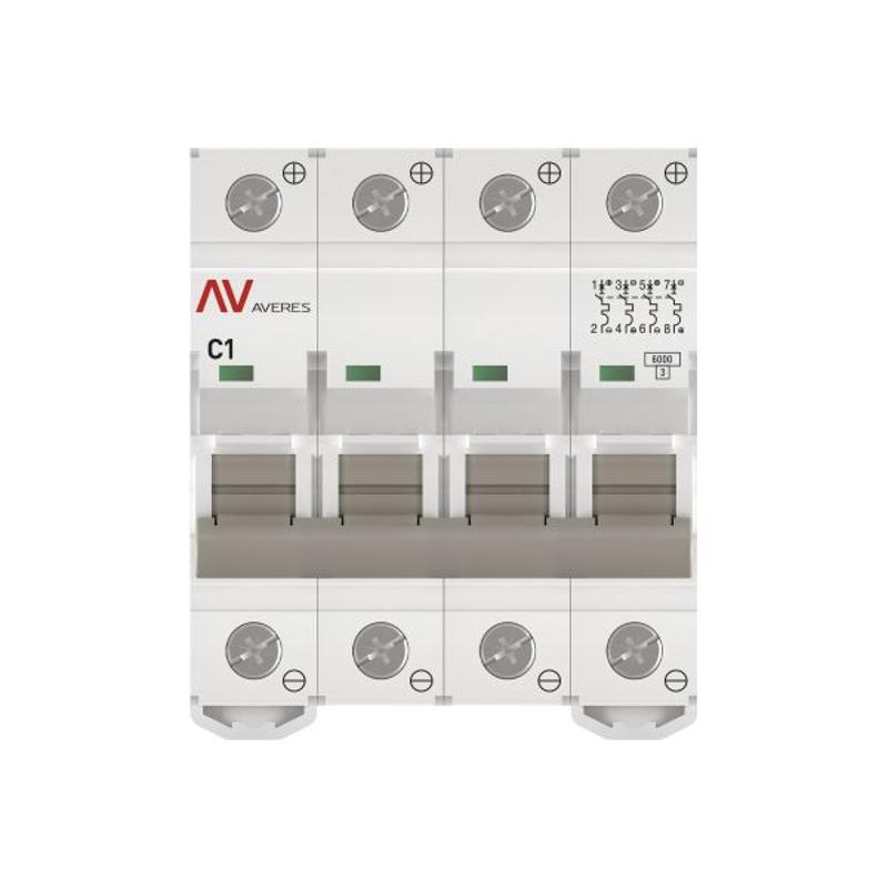 Выключатель автоматический четырехполюсный AV-6 DC 1А C 6кА AVERES | mcb6-DC-4-01C-av | EKF — миниатюра 11