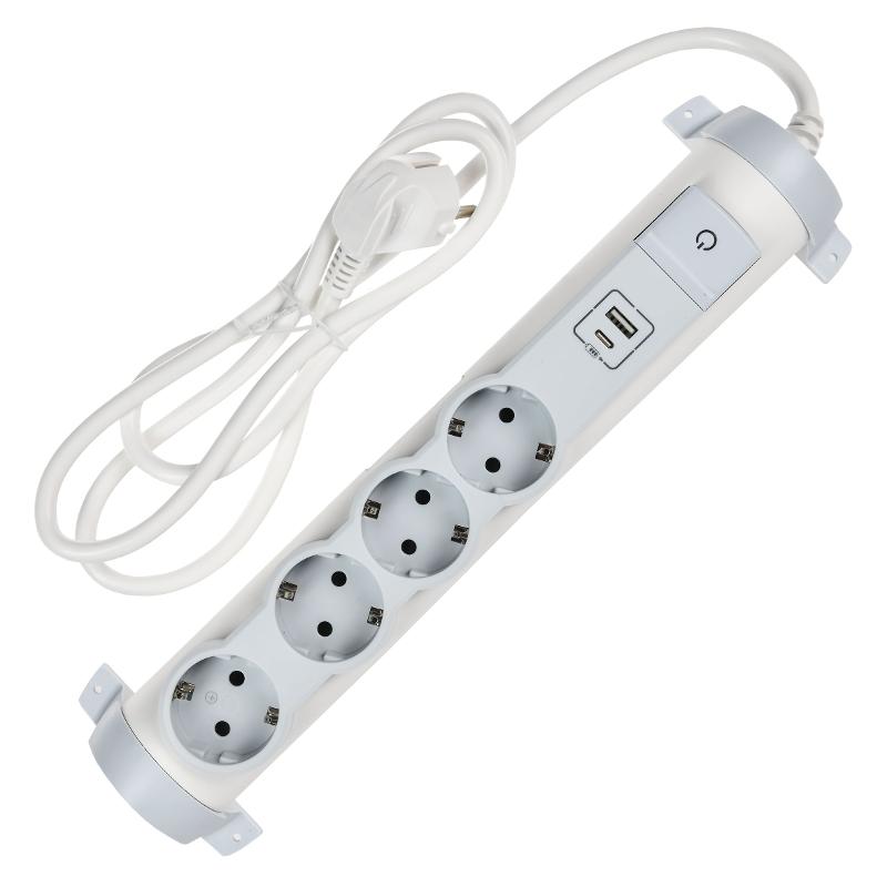 COMFORT Удл. У04К 1,5м 3х1,5мм2 16А USB A+C 20Вт бел. — миниатюра 2