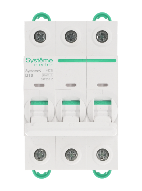Systeme9 Автоматический выключатель (АВ) D 10A 3P 10kA 400В | S9F33310 | SE — миниатюра 2