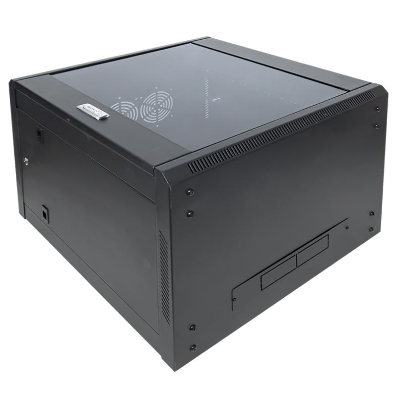 Шкаф настенный 19" TERACOM PRO 12U 600х450 мм дверь стеклянная с замком-ручкой чёрный | TRP-WLL-1264-40B | EKF — миниатюра 24