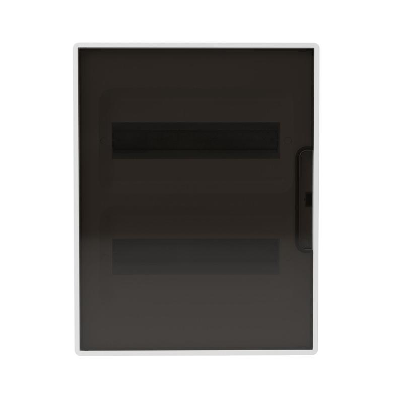 Щиток 24 мод настенный FRAME, белый, с тонированной дверцей, с шин. PEN2шт 8отв+ 2шт 6отв.  | F24W1WD | DKC — миниатюра 2