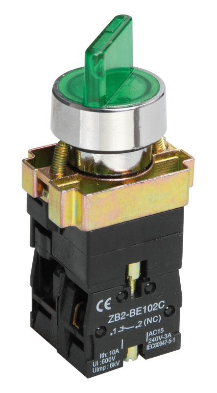 Переключатель LAY5-BK2365 2 положения зеленый  | BSW90-BK-2-K06 | IEK — IEK (ИЭК)