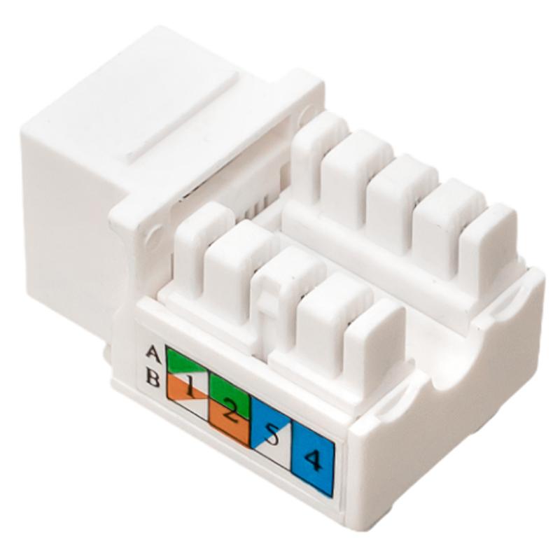 Модуль Keystone TERACOM PRO Cat.6 RJ-45 неэкранированный 110 IDC 90 градусов белый | TRP-KSTN-90D-6UTP-WH | EKF — миниатюра 5