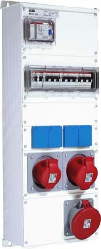 Бокс M63/2JFB CTFL с розетками и фланцамив сборе, металл, IP44 | 2CMA100024R1000 | ABB — ABB