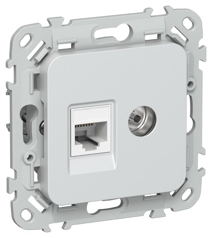 FLITE Розетка 2-ая RJ45/TV кат.5Е UTP РКТВ5е-2-0-ФлЖ жемчуг | FI-AK22-1-K36 | IEK — IEK (ИЭК)