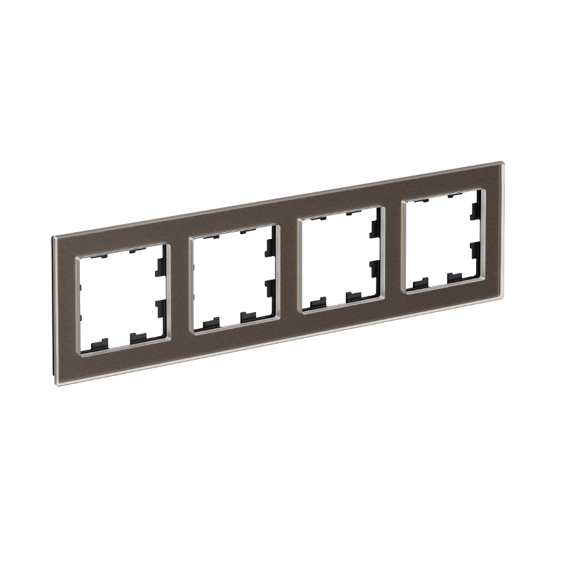 AtlasDesign Nature Мокко Рамка 4-ая, стекло  |ATN320604| SE — Systeme Electric