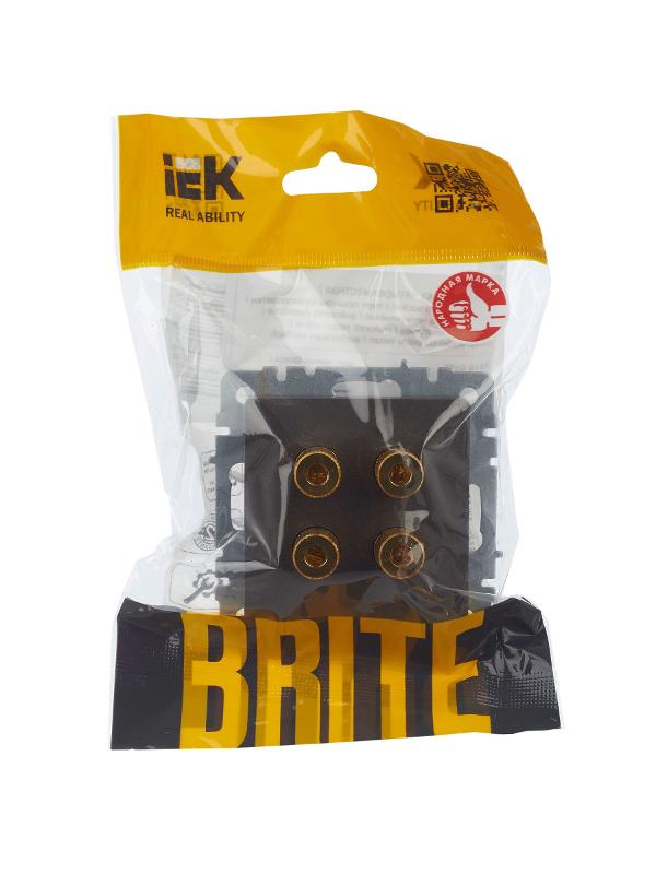 BRITE АудиоРозетка 4-местная РА10-БрТБ темная бронза | BR-S40-K45 | IEK — миниатюра 6