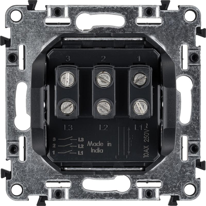 Valena LIFE DIY Белый Выключатель 3-клавишный 10А 250В — миниатюра 2