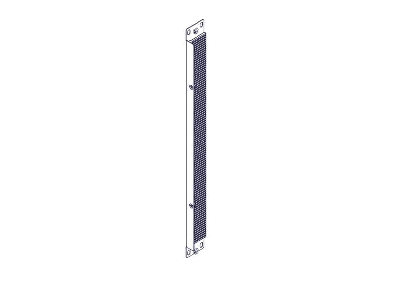 Щеточный уплотнитель Systeme Electric, серия Uniprom, 1U, 2шт, черный | UT8429 | SE — миниатюра 2
