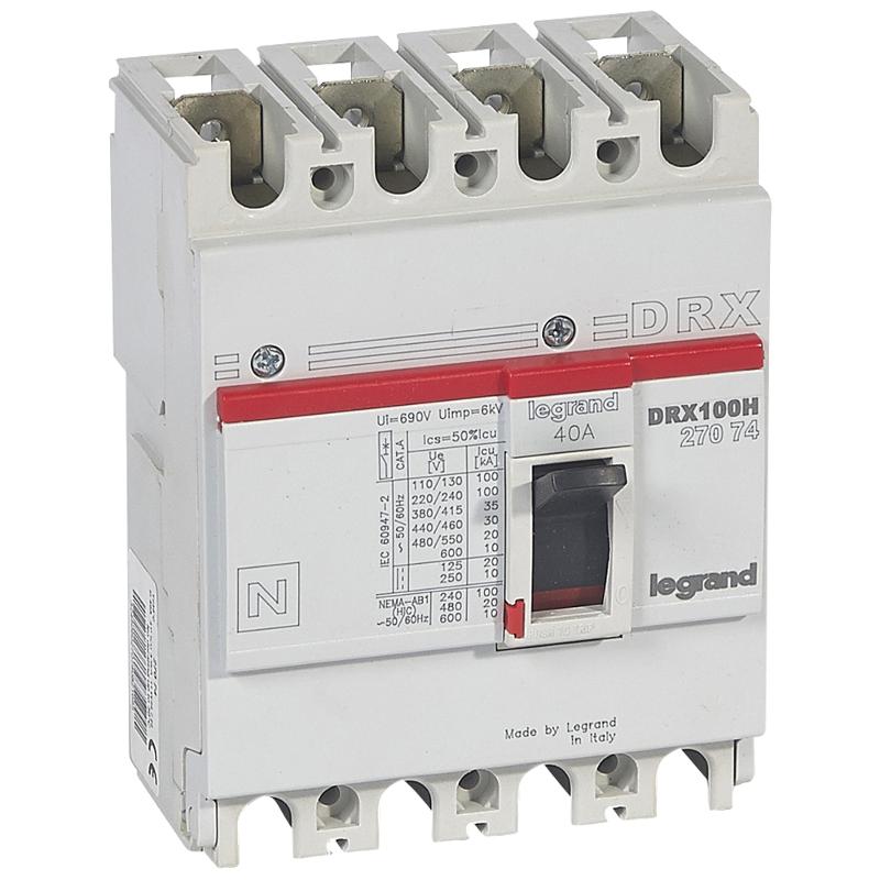 DRX125 термомагнитный 40A 4П 36KA | 027074 | Legrand — Legrand