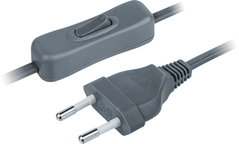 Шнур 61 722 NPS-FS-170-2x0.5-GR 1.7м с выкл. серый |61722 |Navigator — Navigator