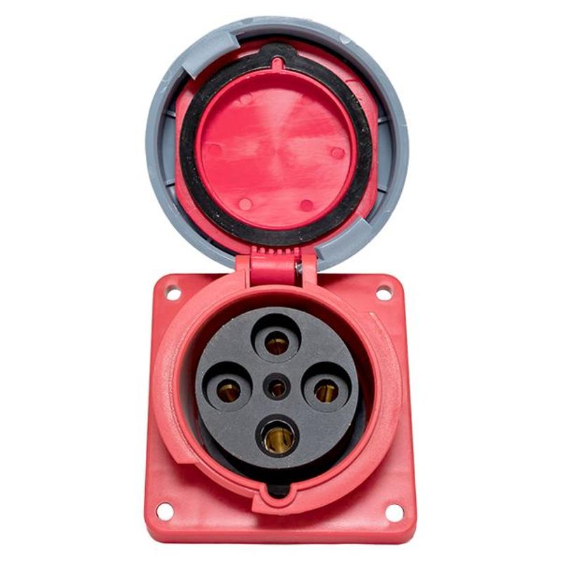 Розетка стационарная внутренняя угловая 4442 3Р+РЕ 125А 380В IP67 EKF PROxima | ps-4442-125-380 | EKF — миниатюра 18