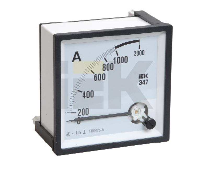 Амперметр Э47 2000/5А кл. точн. 1,5 72х72мм | IPA10-6-2000-E | IEK — миниатюра 2