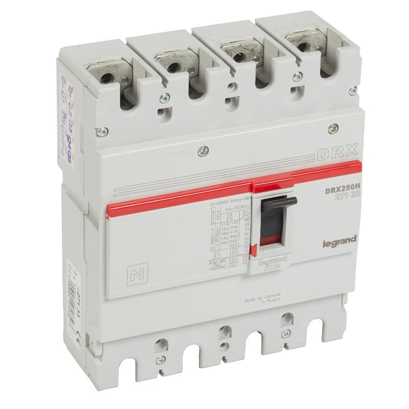 DRX250 термомагнитный 200A 4П 36KA | 027133 | Legrand — Legrand