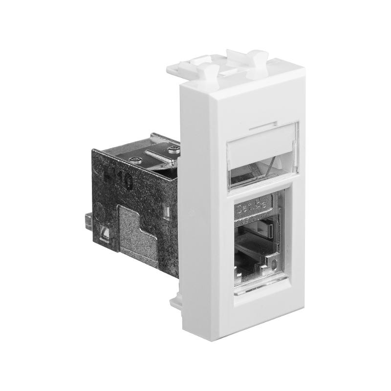 Компьютерная розетка "Белое облако" "Avanti" RJ-45 модульная,кат. 5е экран , 1 мод | 4400361 | DKC — миниатюра 5