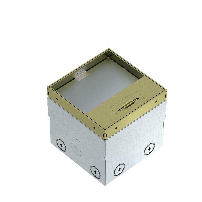 Лючок UDHOME2 пустой на 2 модуля ЭУИ 45х45мм и 2RJ45 (крышка с выемкой 15 мм) 140х140х110мм (латунь) | 7368346 | OBO Bettermann — OBO Bettermann