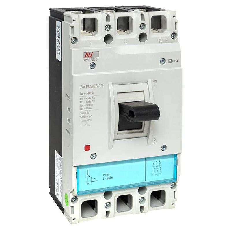 Выключатель автоматический AV POWER-3/3 500А 100kA TR AVERES | mccb-33-500H-TR-av | EKF — EKF