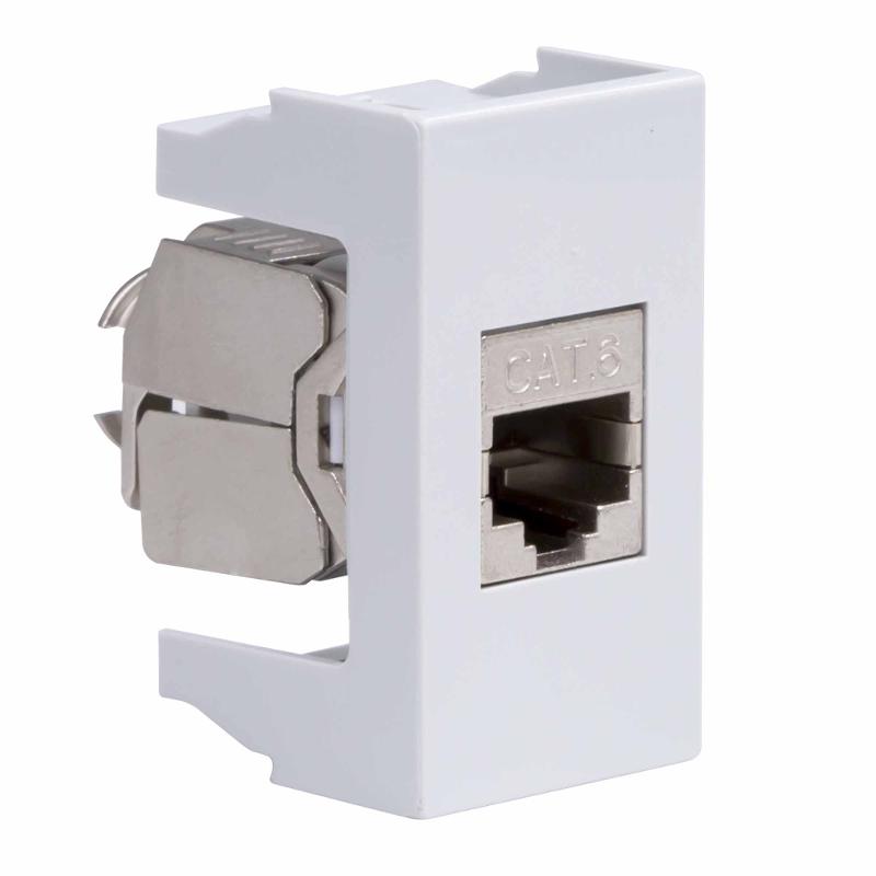 Розетка RJ-45 кат.6,экр,Viva,1 мод.,серая | 45168 | DKC — миниатюра 2