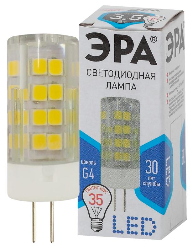 Лампа светодиодная LED 3,5Вт G4 220В 4000К smd JC капсульная | Б0027856 | ЭРА — миниатюра 1