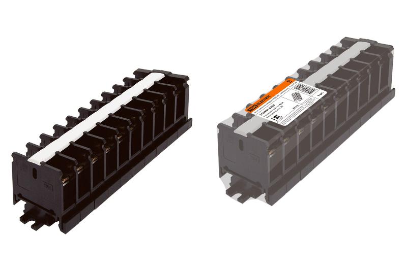 Блок зажимов наборный БЗН 30А на DIN-рейку 10 пар  | SQ0531-0203 | TDM — TDM ELECTRIC