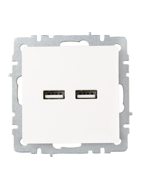 BRITE Розетка USB A+A 3,1А РЮ10-1-БрЖ жемчужный | BR-U21-D31-K36 | IEK — миниатюра 2