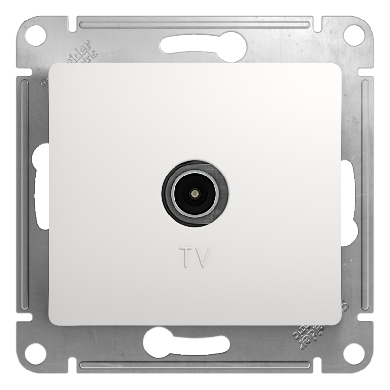 Glossa Белый TV Розетка оконечная 1DB | GSL000191 | SE — Systeme Electric