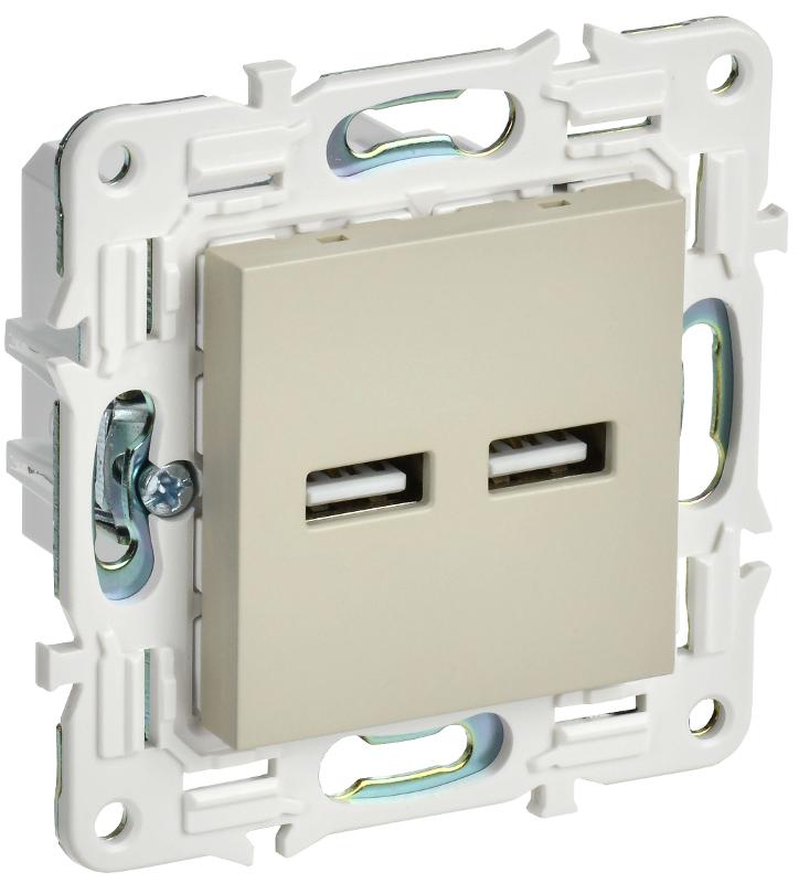 SKANDY Розетка USB A+A 3,1А SK-R15B бежевый | SK-U21-D31-K10 | IEK — IEK (ИЭК)